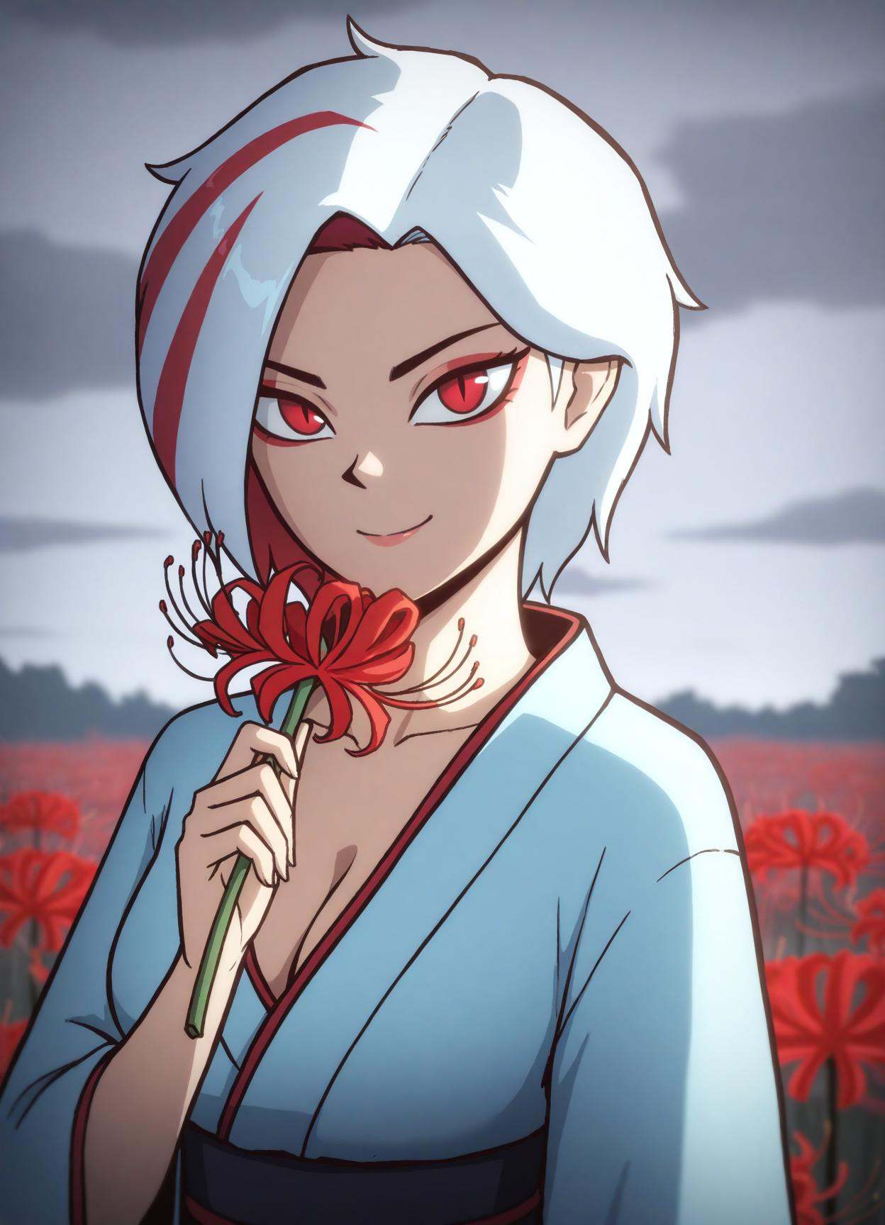 s3v3n,  1girl,  spider lily on Tensor.Art