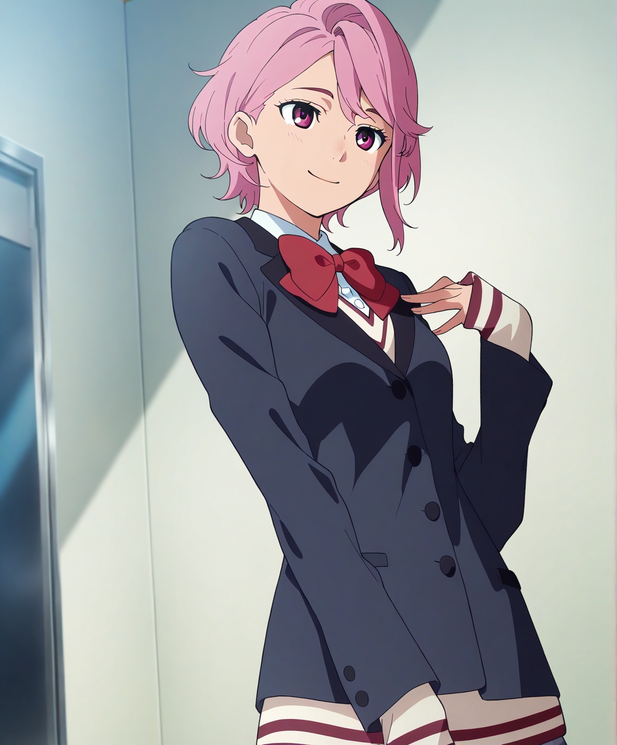Shiratori Aira,  1girl,  pink hair on Tensor.Art