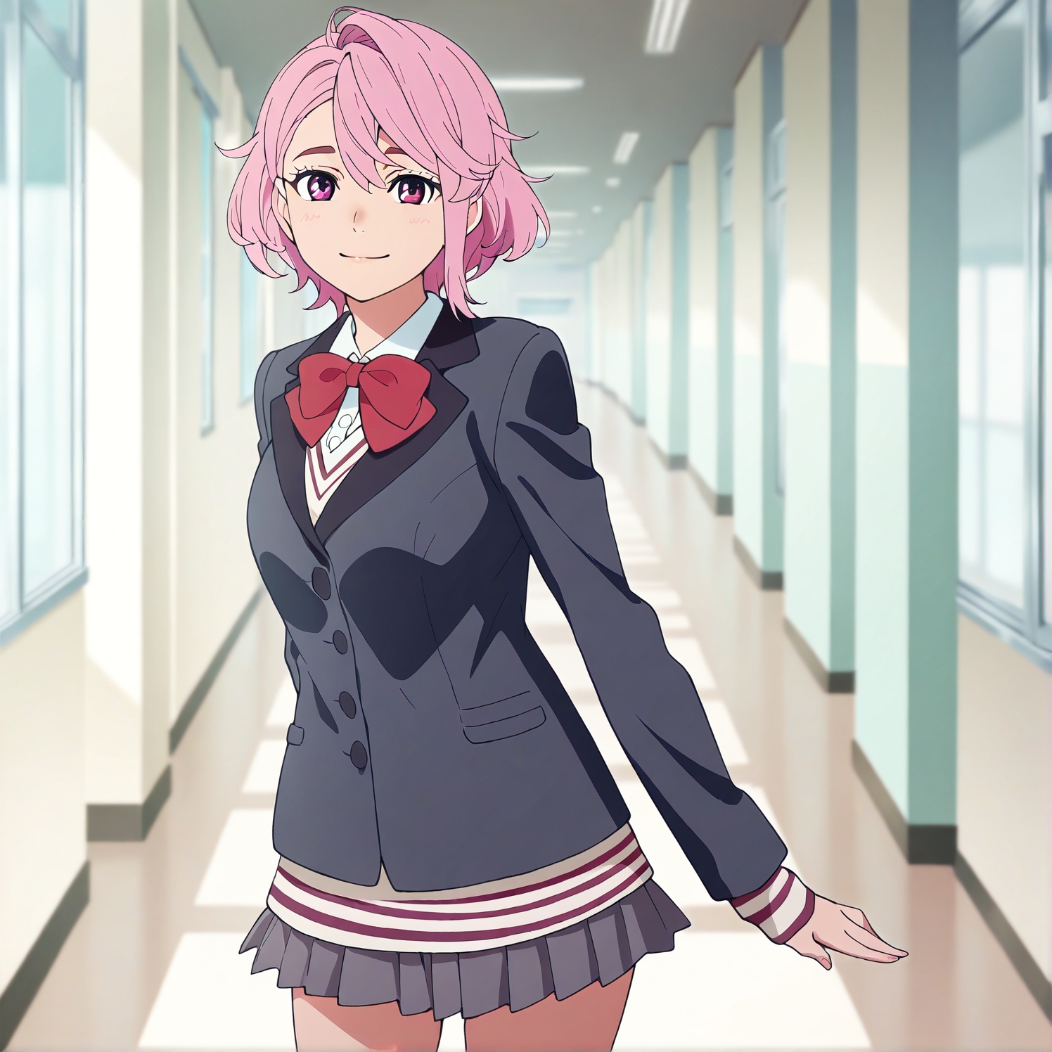 Shiratori Aira,  1girl,  pink hair on Tensor.Art