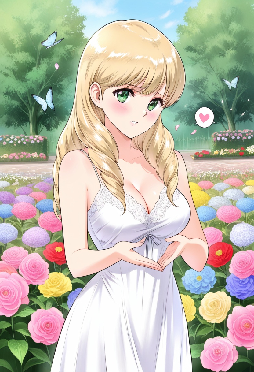 Hyouga Megumi,  blonde Long Hair,  Drill Hair on Tensor.Art