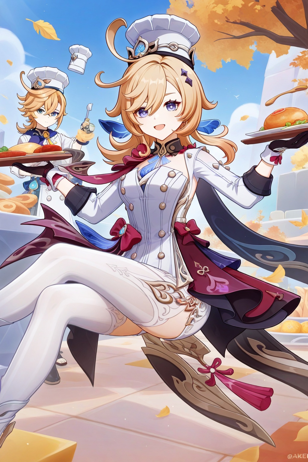 Akkefi\(Genshin Impact\),  Blonde hair,  blue eyes on Tensor.Art