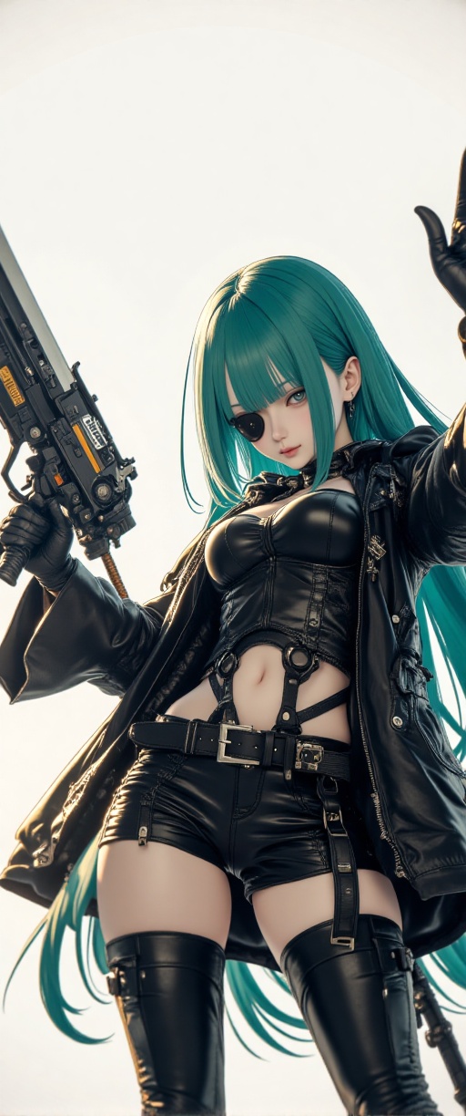 A luminous,  photorealistic image captures a The image depicts a stylized,  anime-style character with long on Tensor.Art