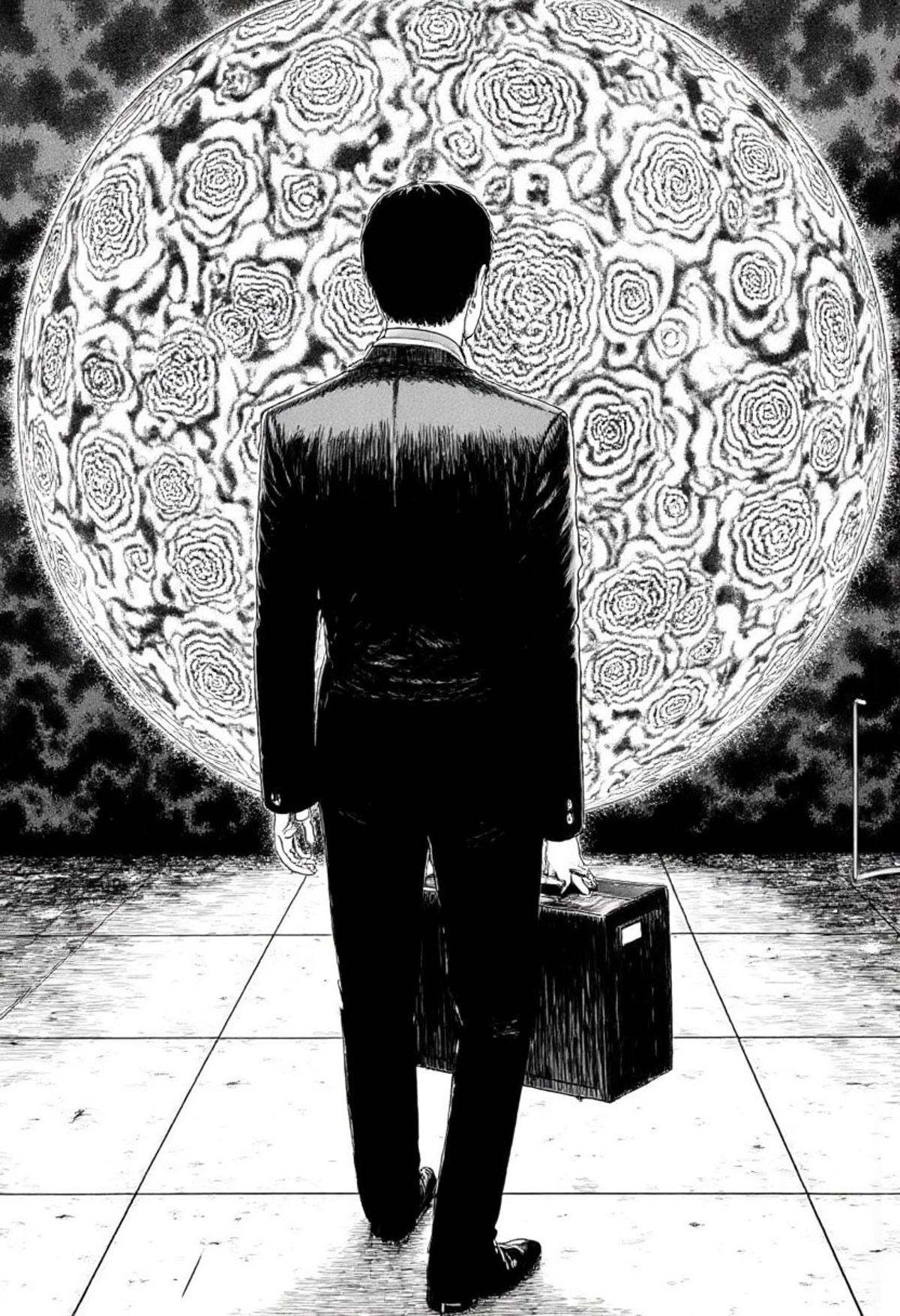 A business man holding a suitcase in monochrome jitostyle. on Tensor.Art