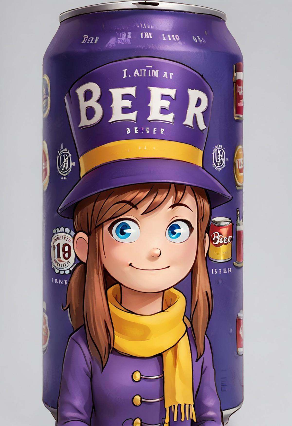 beerlabel,  purple beer can,  (HK_Grown on Tensor.Art