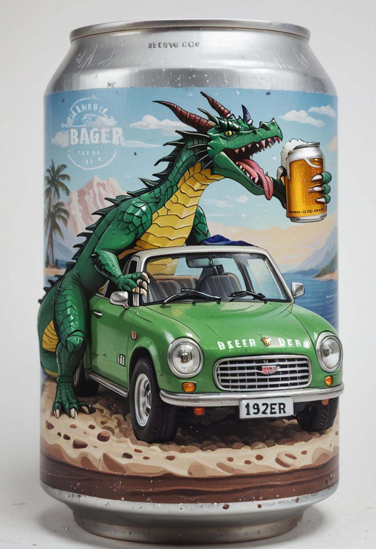 beerlabel,  beer can,  (dragon_car) on Tensor.Art