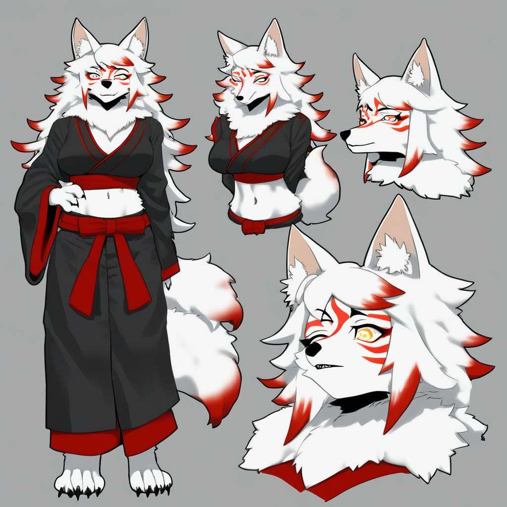 1girl,  ammy-okami,  female furry on Tensor.Art