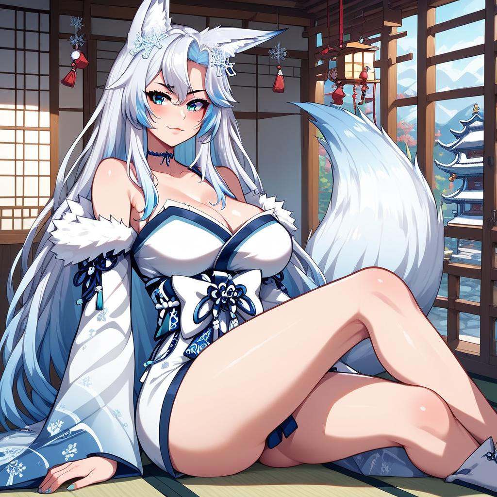 1girl,  smugalana,  fox girl on Tensor.Art