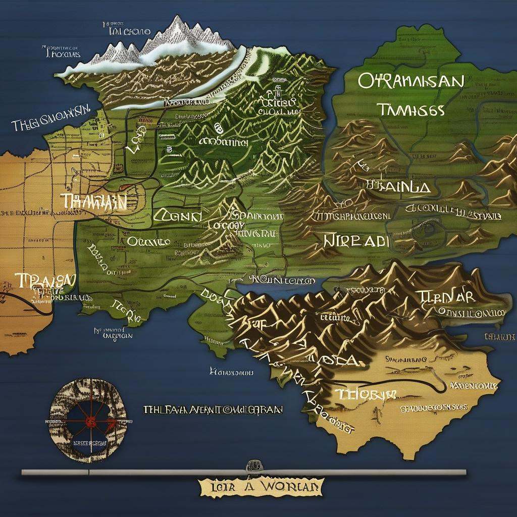 dnd_world_maps,  world map,  detailed on Tensor.Art