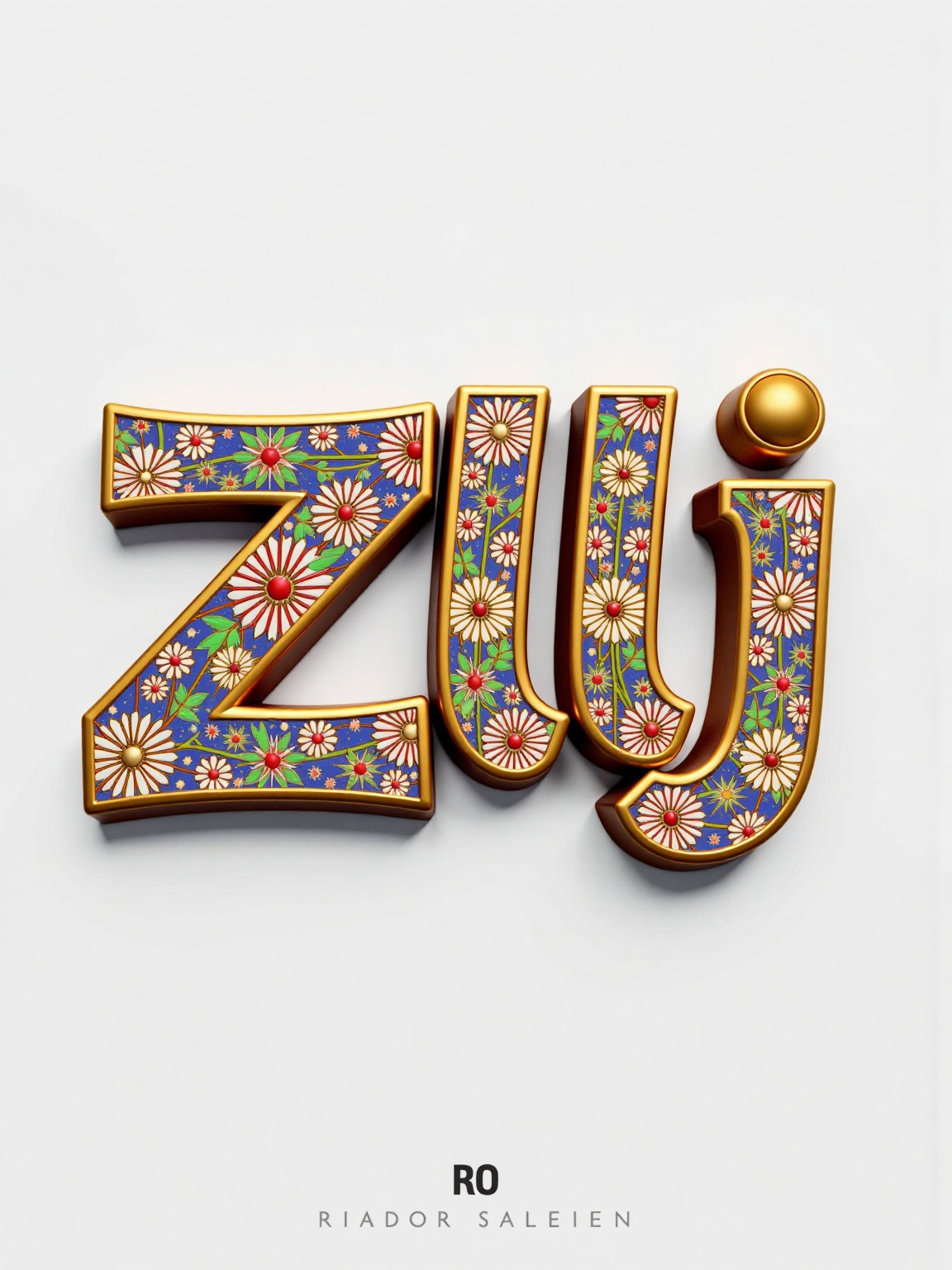 "Zllj " 3d Style text!,  clear focus,  high detail on Tensor.Art