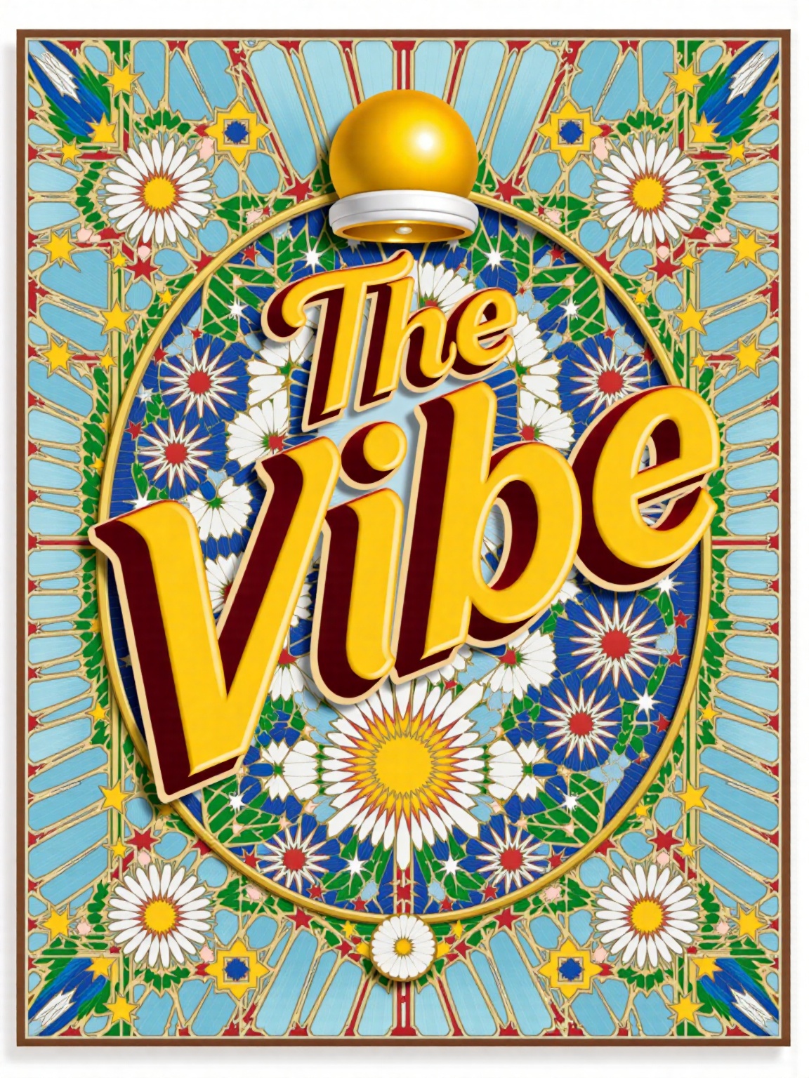 "The Vibe" 3d Style text!,  clear focus,  high detail on Tensor.Art