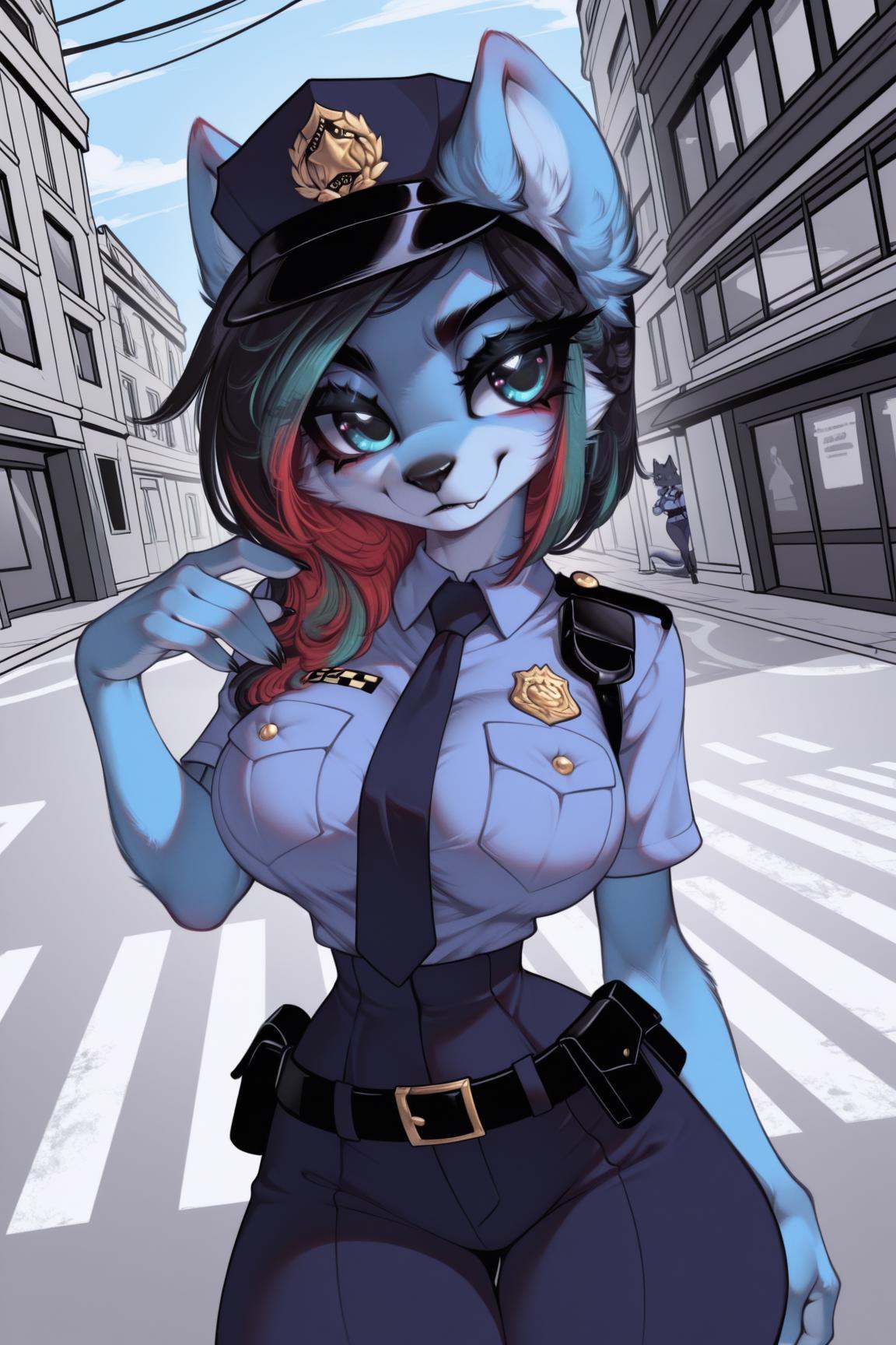 Solo,  anthro,  wolf on Tensor.Art
