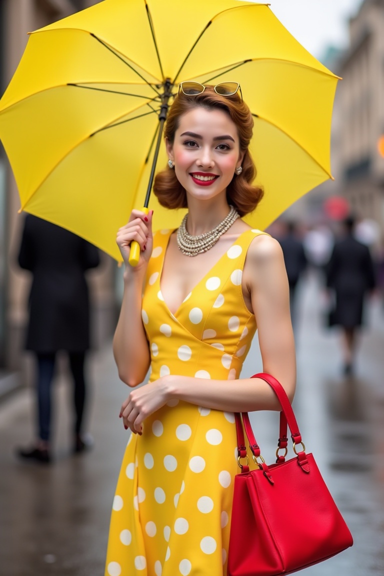 A masterpiece focusing on a young,  fair-skinned woman in her late teens to early twenties,  standing outdoors in a medium...