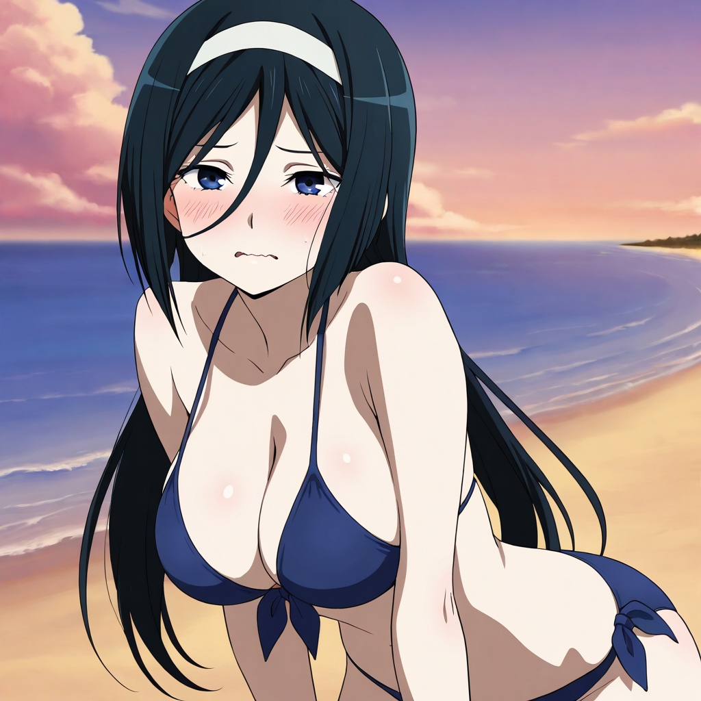 Irisu fuyumi (Hyouka),  black hair,  long hair on Tensor.Art