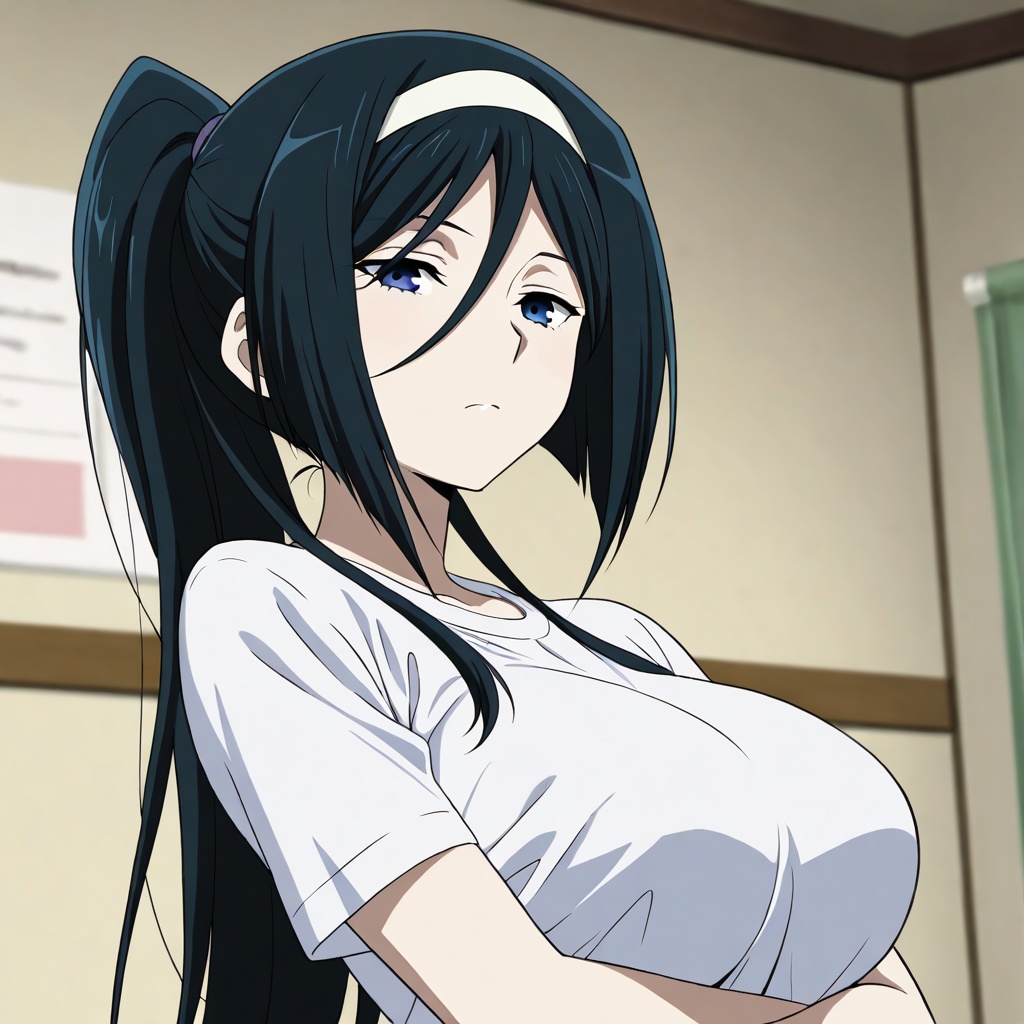 Irisu fuyumi (Hyouka),  black hair,  long hair on Tensor.Art