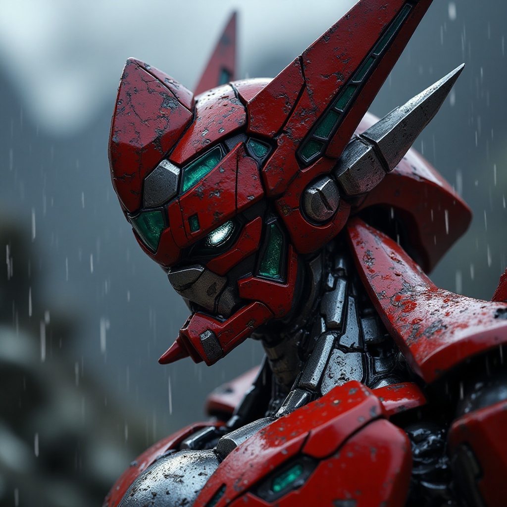 Close up of getter robo,  shin getter,  upper body on Tensor.Art