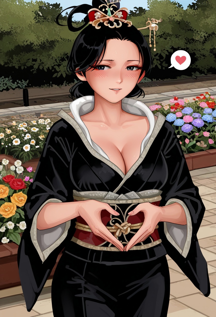 jisanniang,  black hair,  hair bun on Tensor.Art