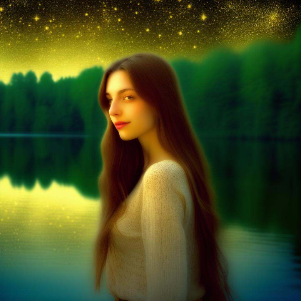 Milena,  Tarot Card,  The Star on Tensor.Art