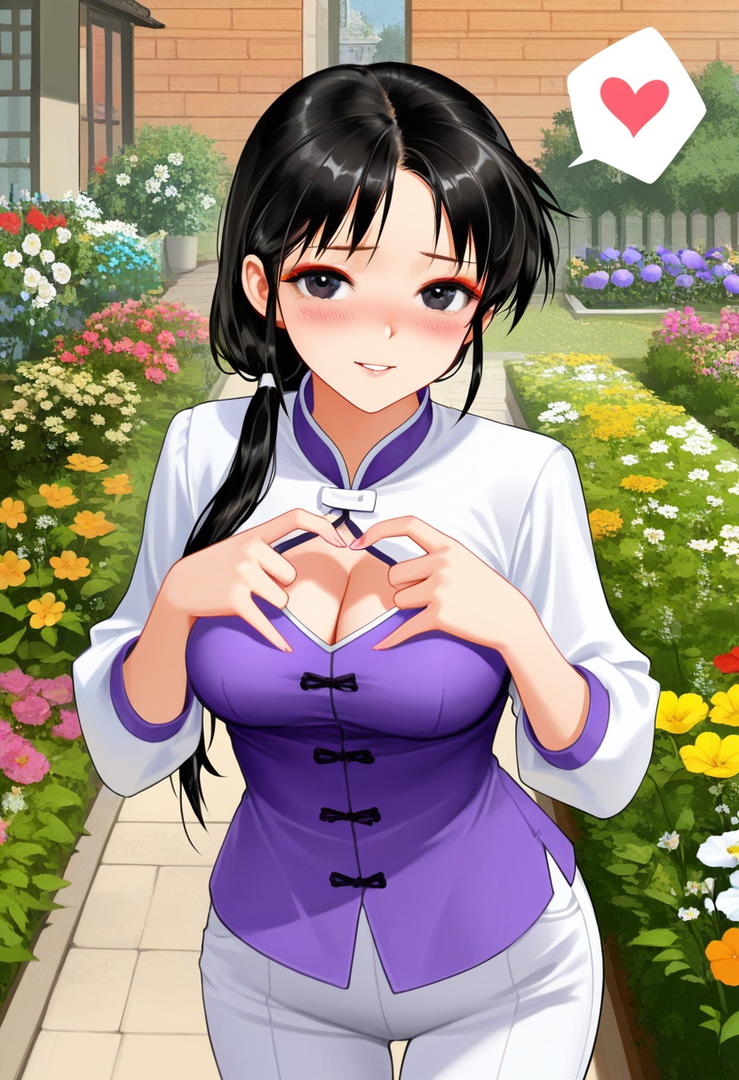 linyueru,  black long hair,  ponytail on Tensor.Art