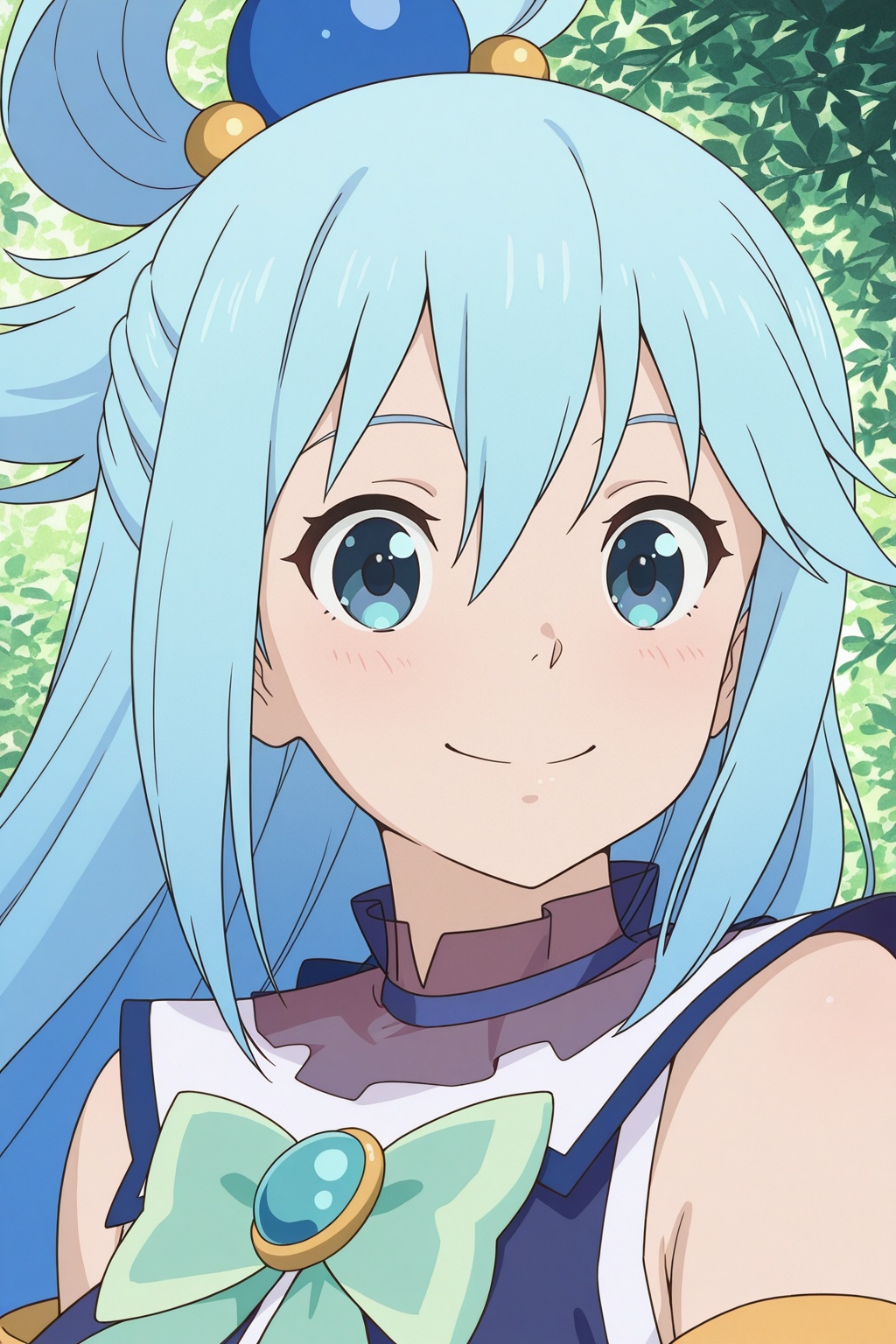 aqua_(konosuba),  cute smile,  1girl on Tensor.Art