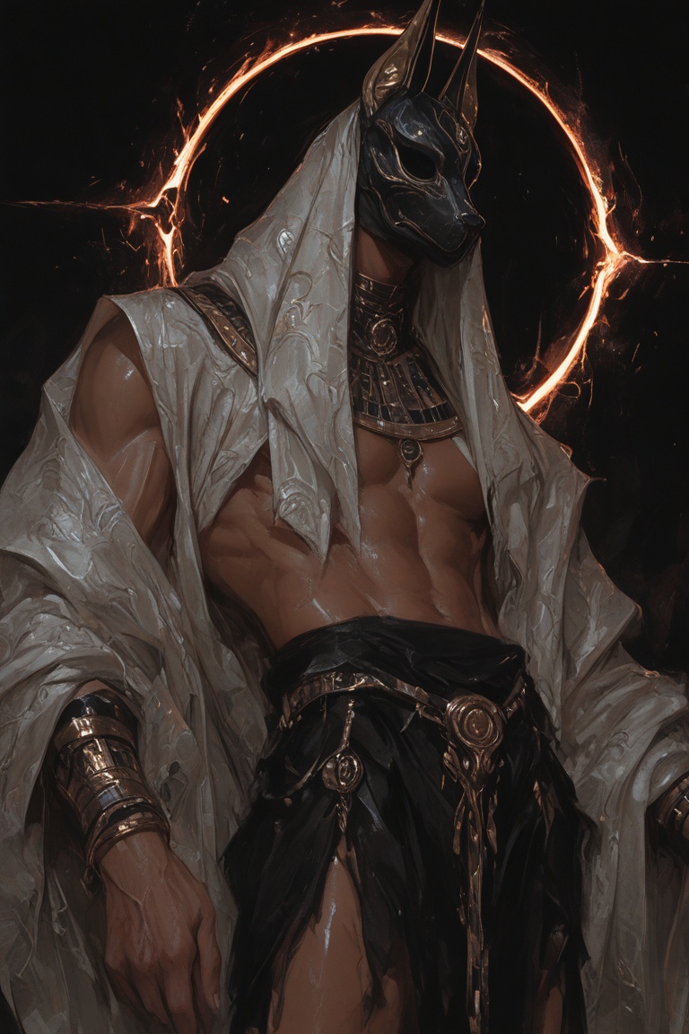 1Man,  platinum blonde highlights,  Egyptian collar on Tensor.Art