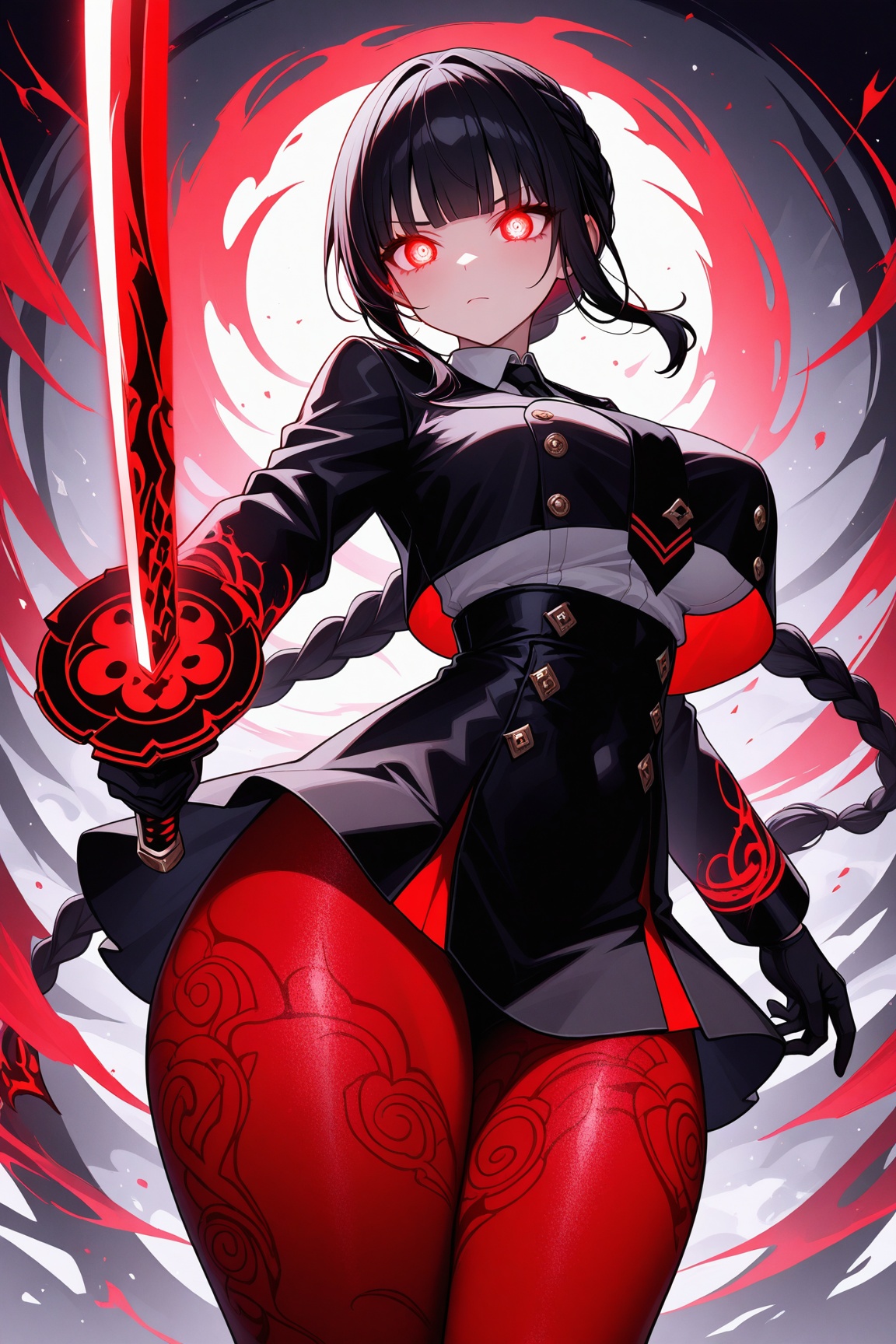 1girl,  foreshortening,  black gloves on Tensor.Art