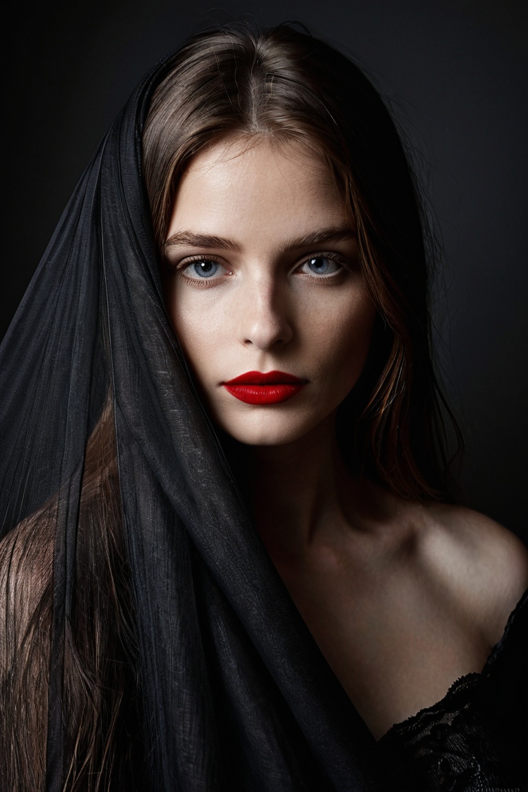 In this masterpiece of photography,  captured by a Fujifilm camera,  a minimalist black background serves as the canvas fo...