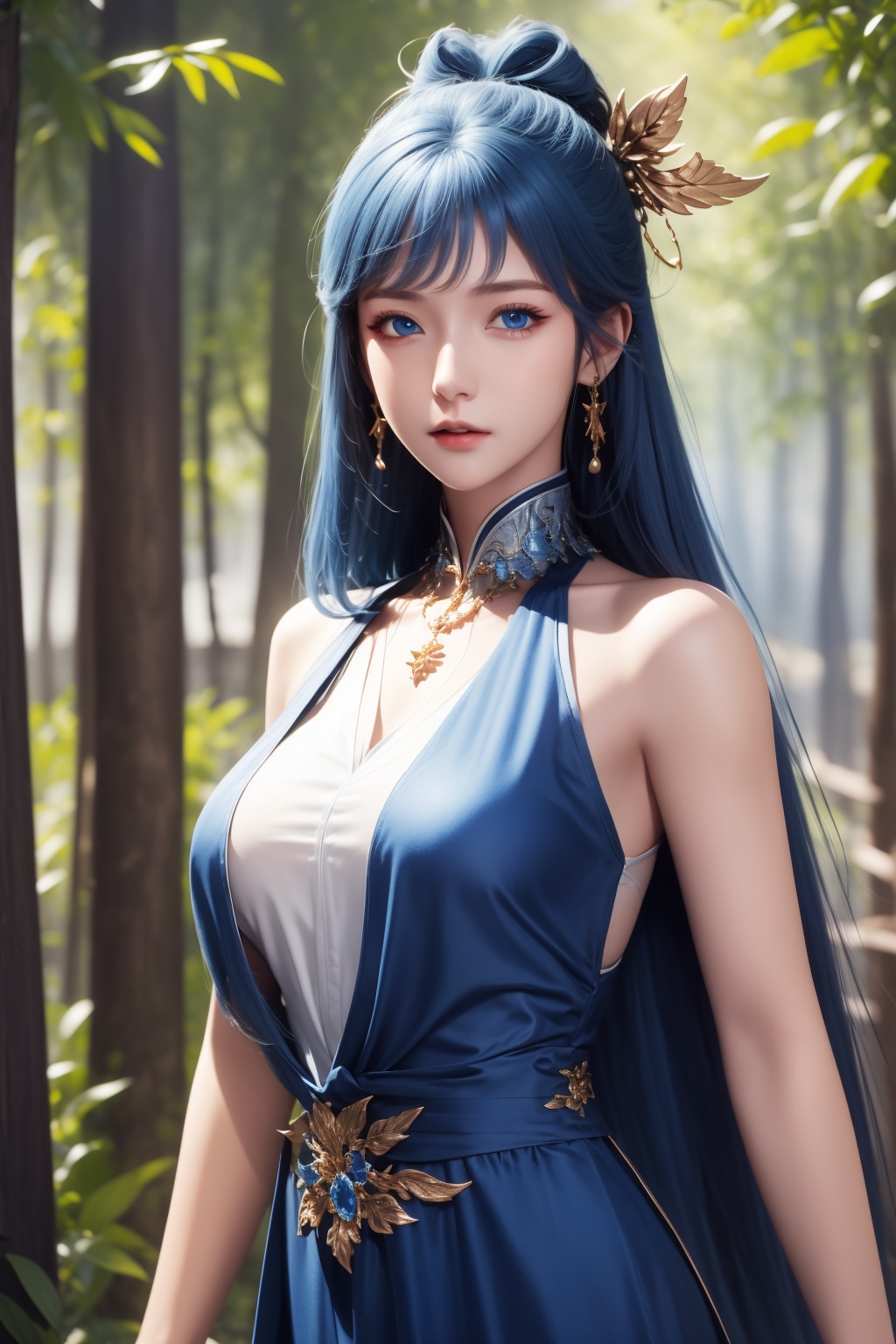 Forest,  dynamic pose,  dynamic angle on Tensor.Art