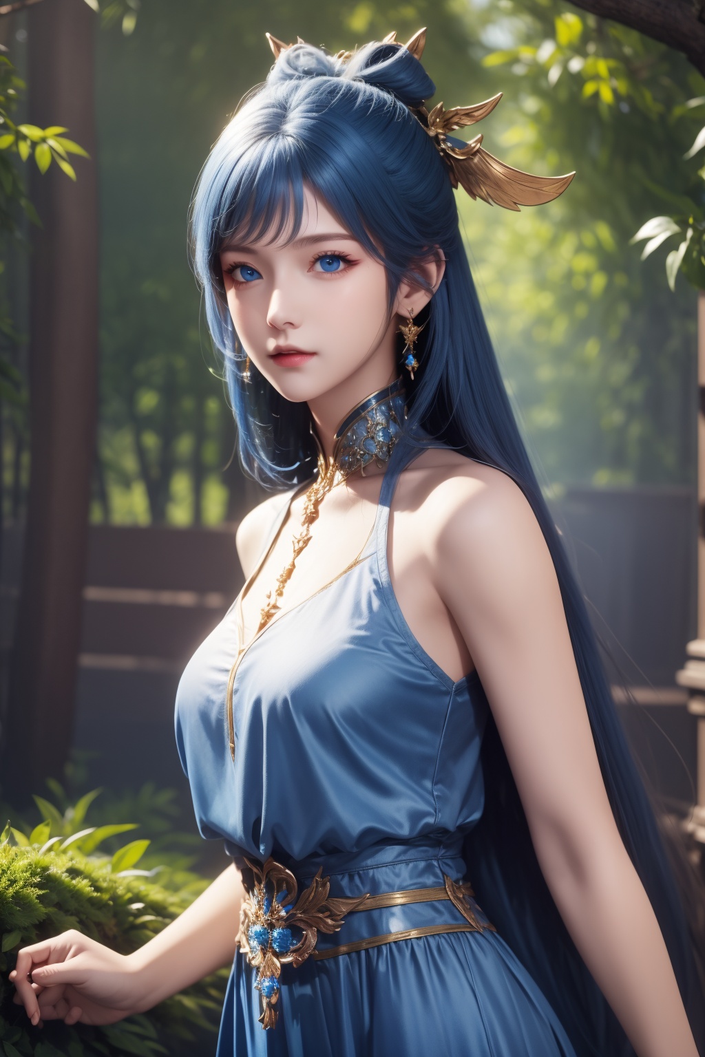 Forest,  dynamic pose,  dynamic angle on Tensor.Art