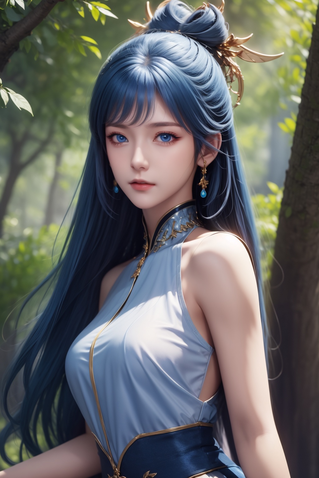 Forest,  dynamic pose,  dynamic angle on Tensor.Art