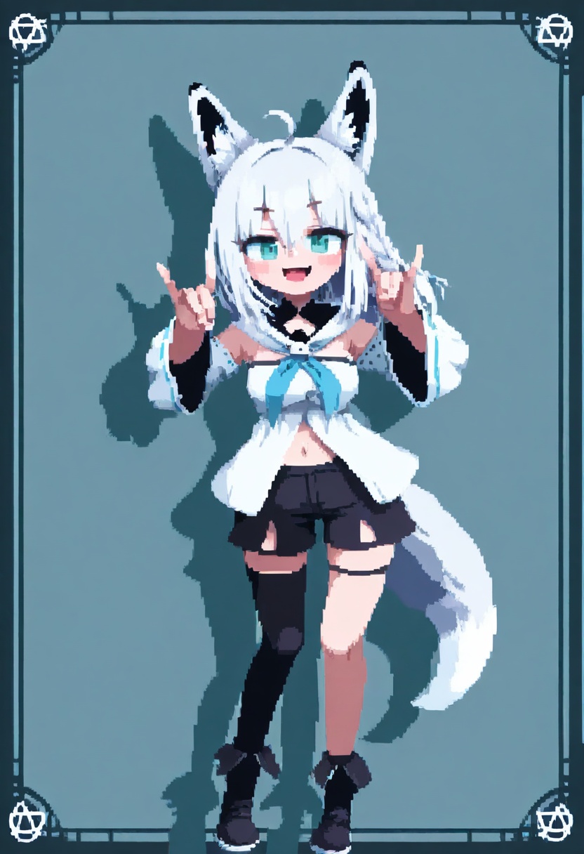 1girl,  :d,  ahoge on Tensor.Art
