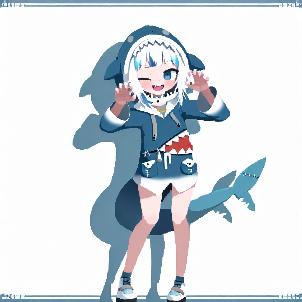 drop shadow,  gawr gura,  gawr gura \(1st costume\) on Tensor.Art
