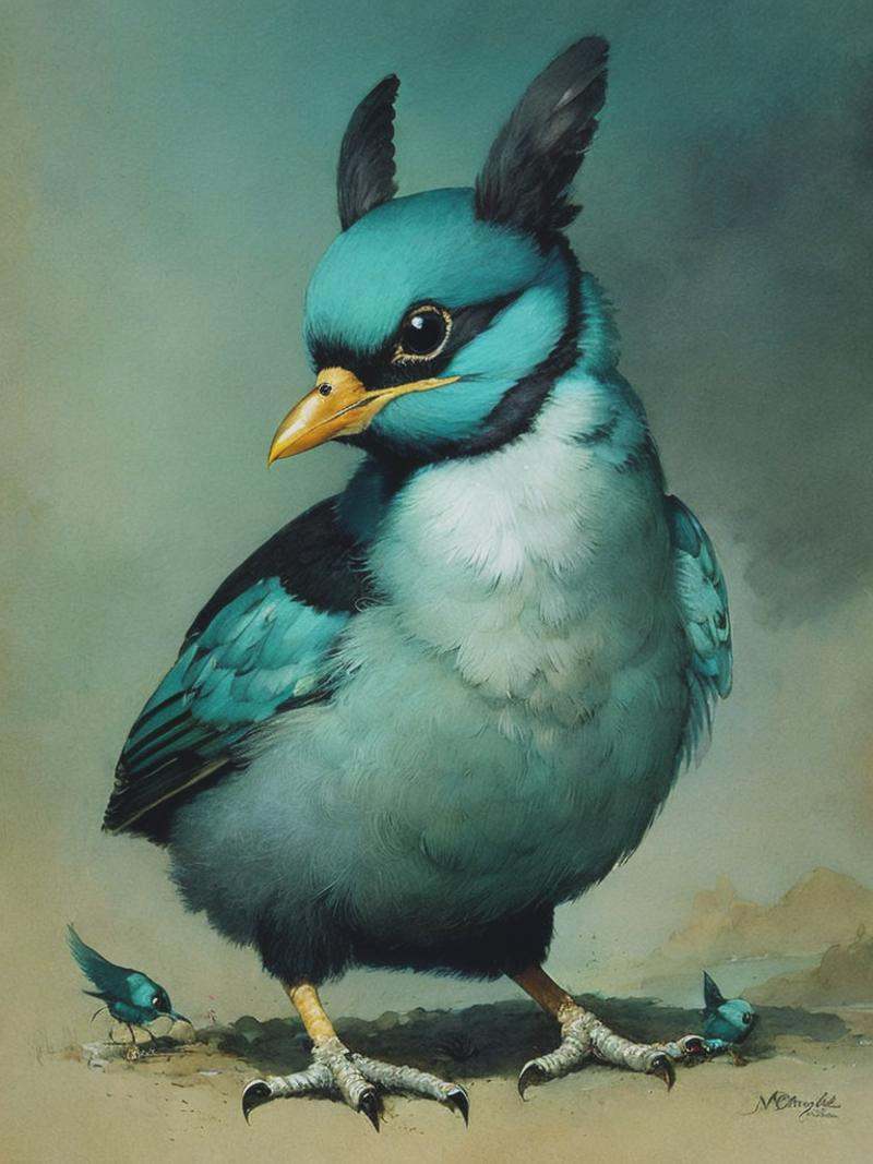 a painting by jean-baptiste monge add the colour teal on Tensor.Art