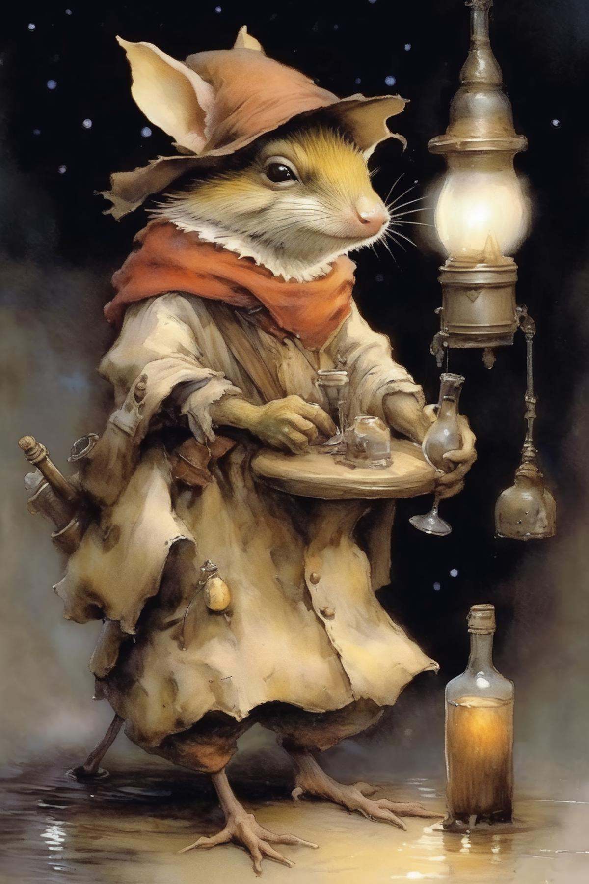 Jean-Baptiste Monge Style - A beautiful night,  in the style of Jean - Baptiste Monge on Tensor.Art