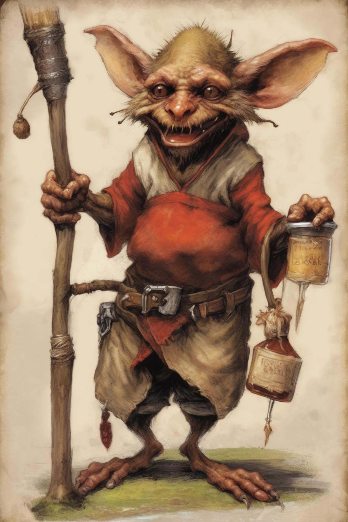 Jean-Baptiste Monge Style - Iratxoak,  Basque imps,  which can be helpful or mischievous depending on how well one treats...
