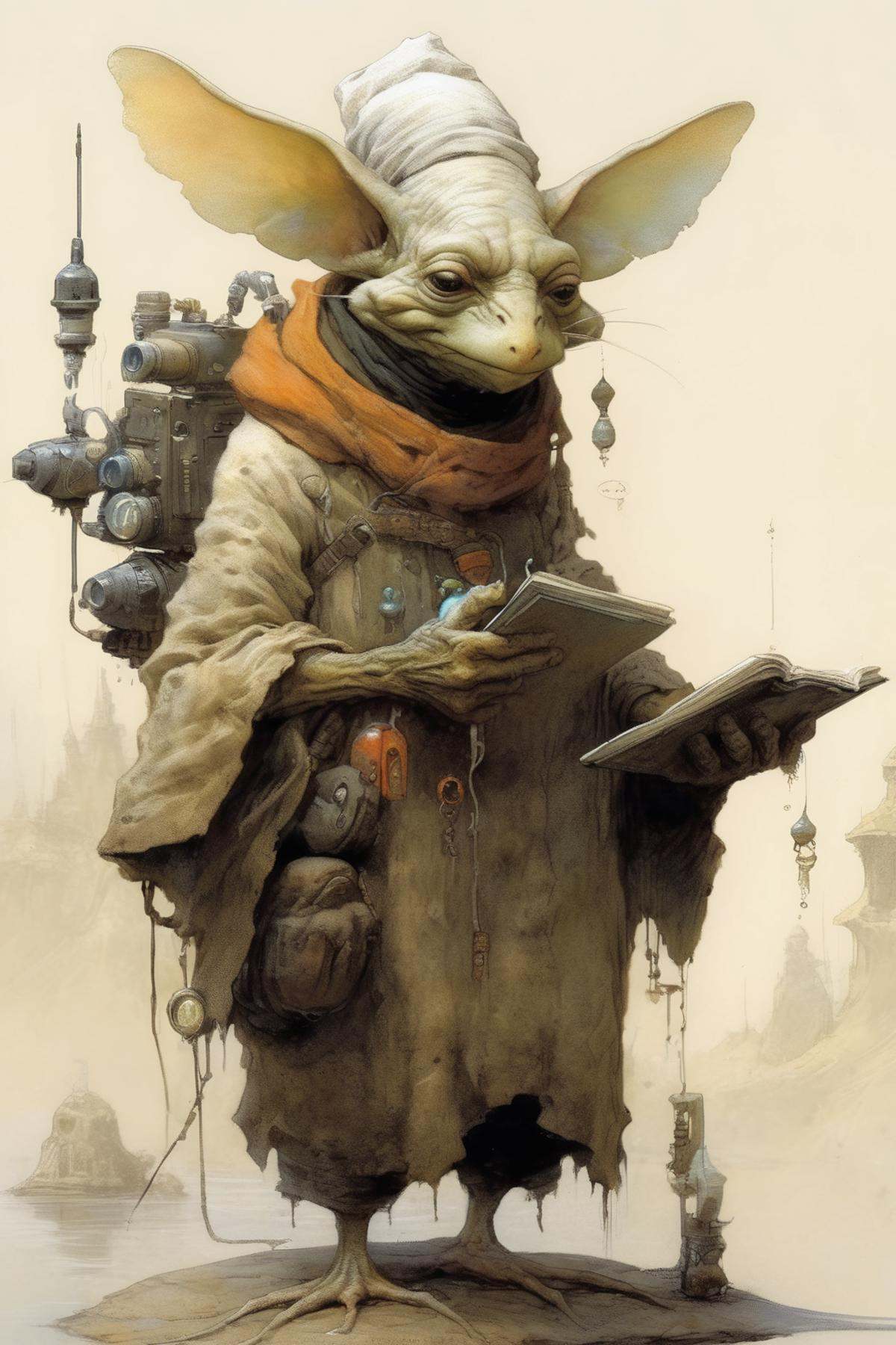 Jean-Baptiste Monge Style - character design,  experimental digital artwork,  sci-fi fantasy on Tensor.Art