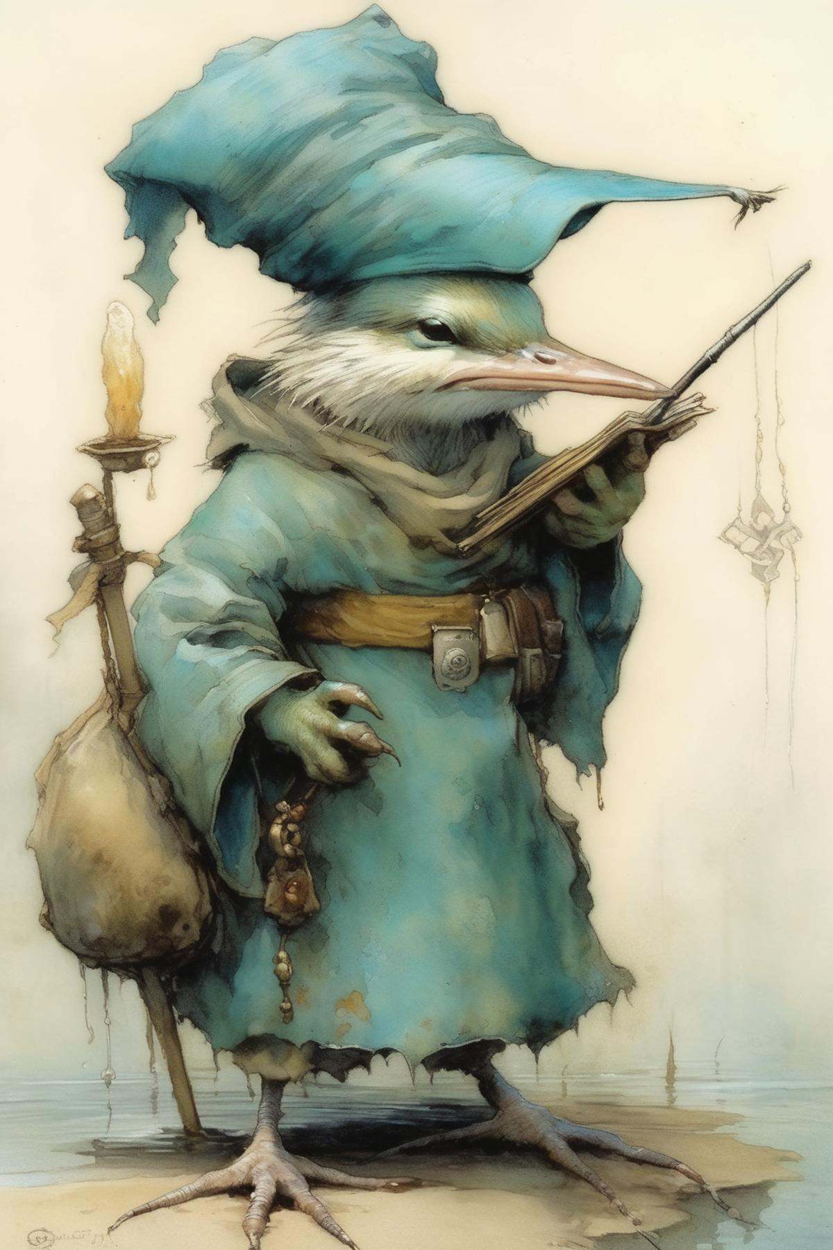 Jean-Baptiste Monge Style - a painting by jean-baptiste monge add the colour teal on Tensor.Art