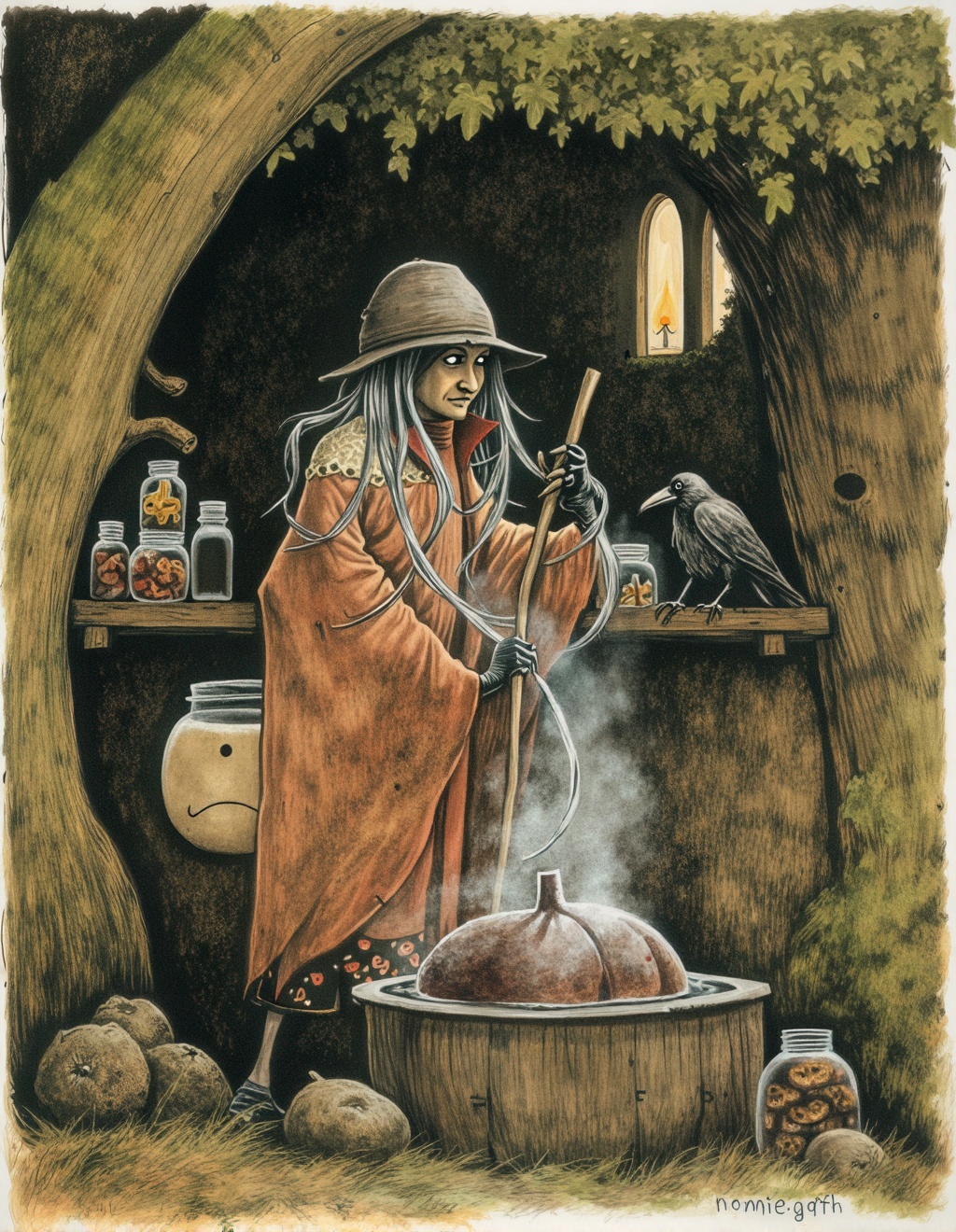 Jean-Baptiste Monge Style,  Pastel watercolor,  with Vivid elements on Tensor.Art