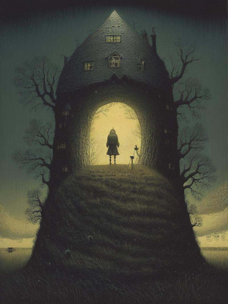 imagination surreal illustration donken grimdark dark ominous John Kenn Mortensen on Tensor.Art