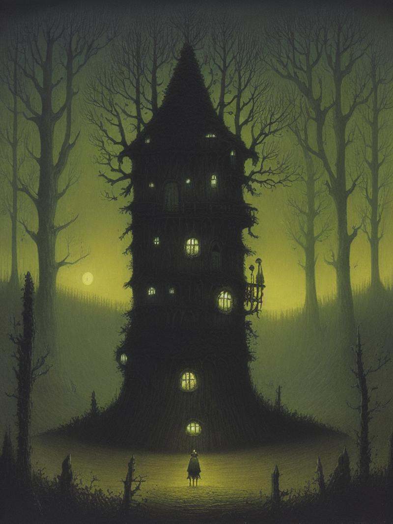 living **** surreal illustration donken grimdark dark ominous John Kenn Mortensen on Tensor.Art
