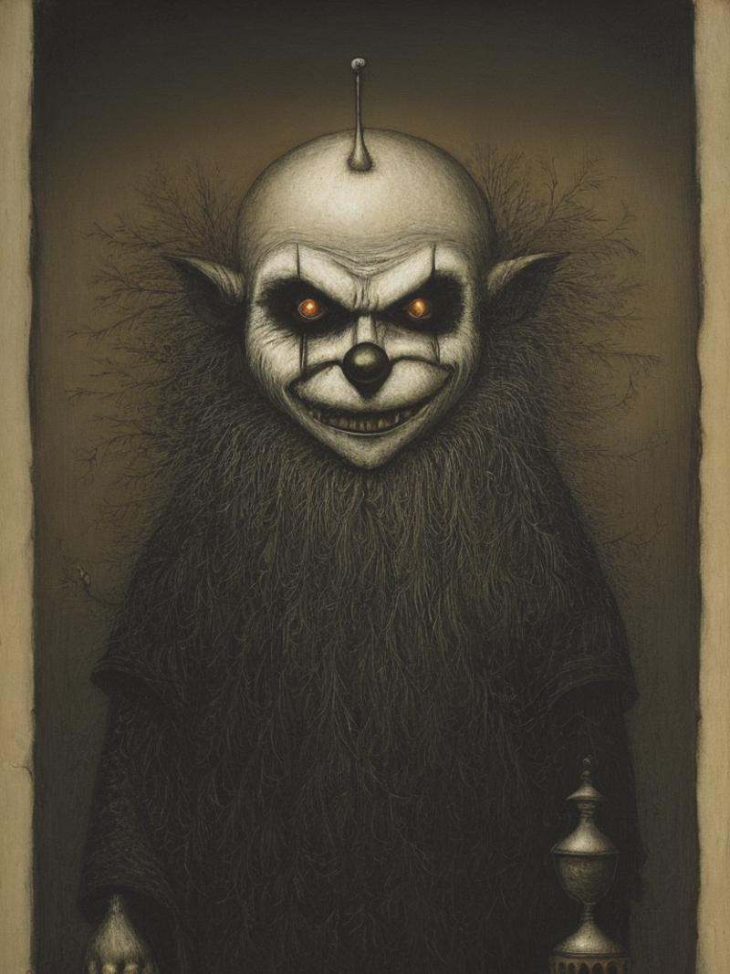 by John Kenn Mortensen,  horror clown on Tensor.Art