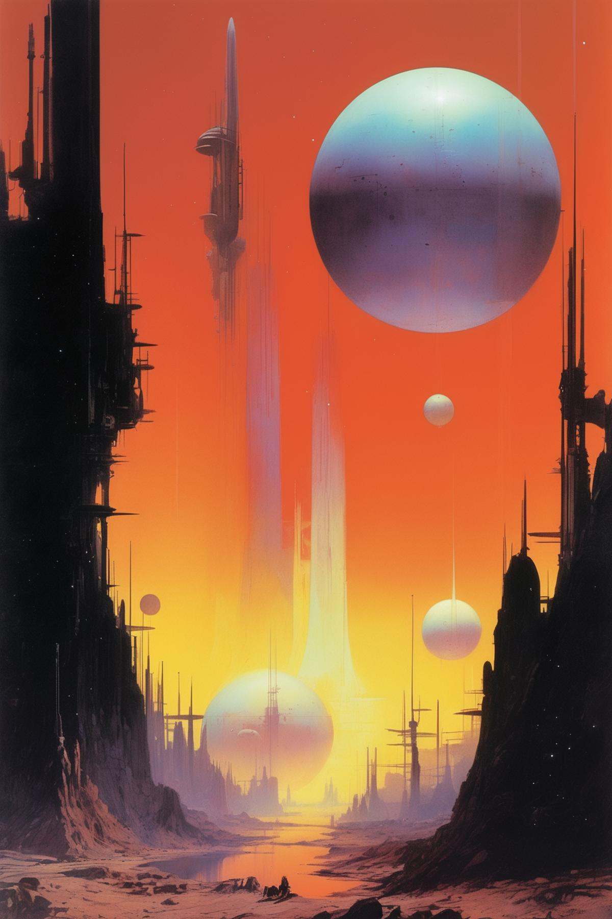 John Harris Style - illustrated psychotropic worlds on Tensor.Art