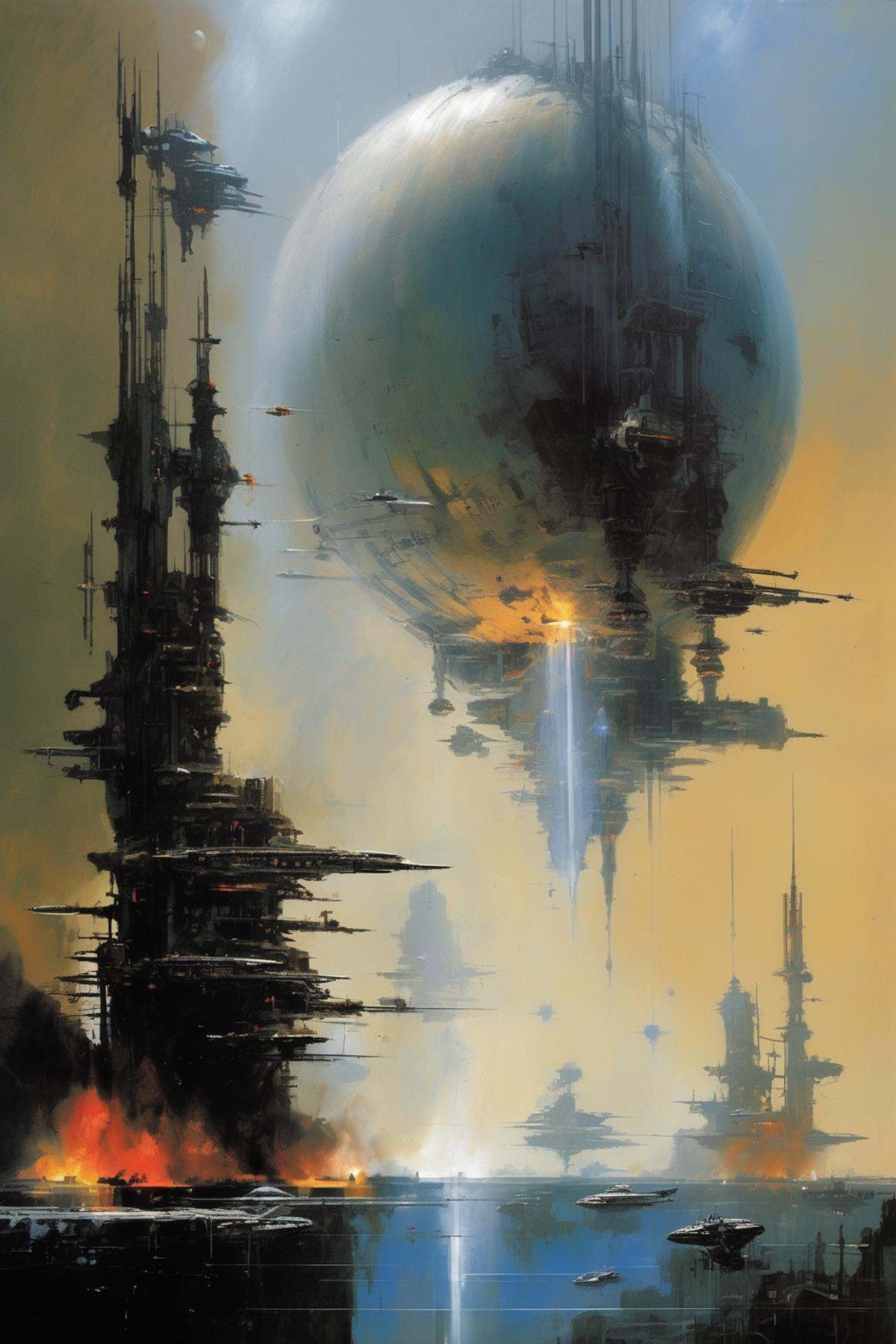 John Harris Style - an epic john berkey paiting but photo realistic on Tensor.Art