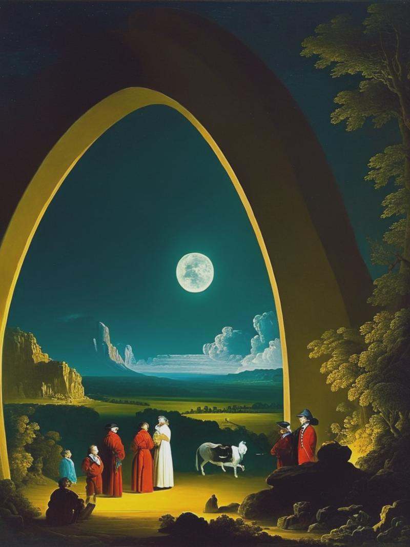 an art expressing fear,  curiosity and greatness about the unknown knowledge of the universe using Joseph Wright of Derby...