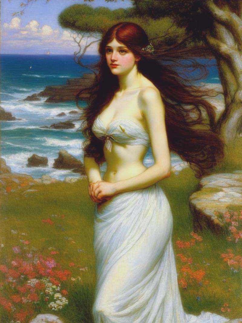 ophelie,  by John William Waterhouse on Tensor.Art