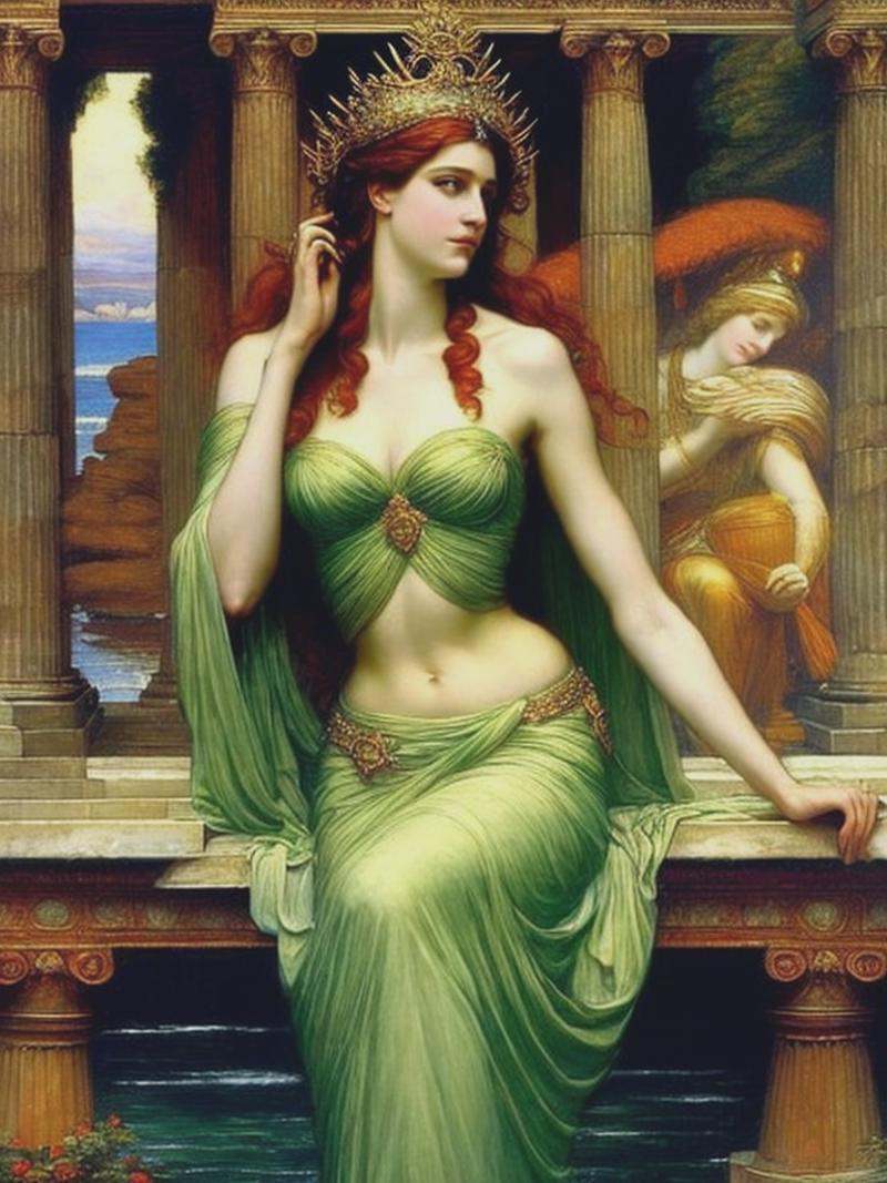 hera the queen of the gods by william waterhouse on Tensor.Art