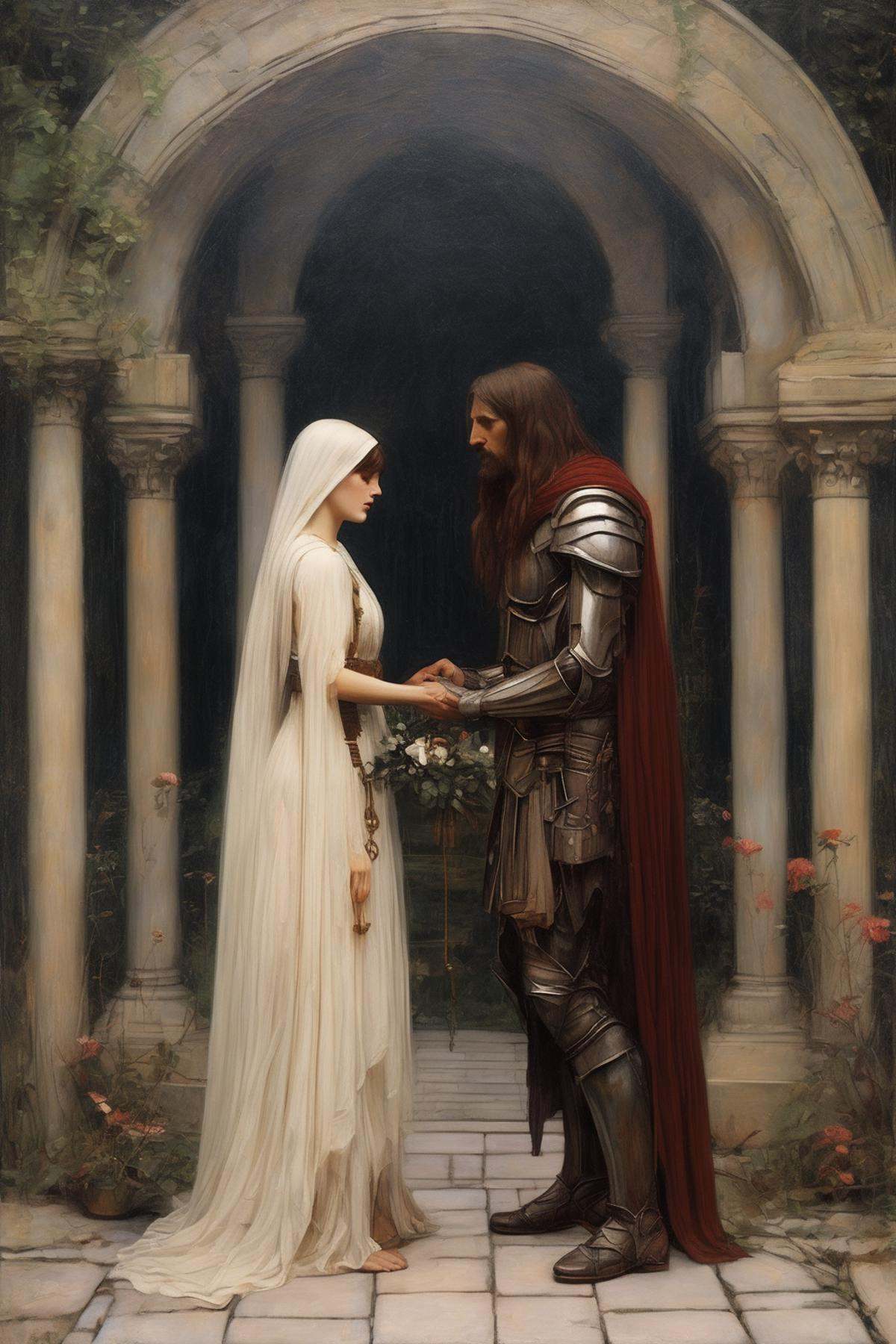 John William Waterhouse Style - john william waterhouse style,  gothic romantic science fiction,  ancient alien altar on T...