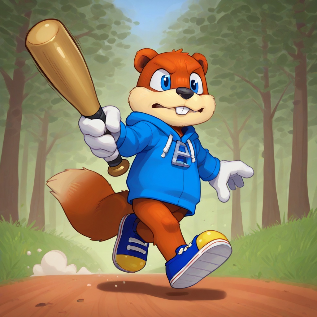 conker,  blue hoodie,  short on Tensor.Art