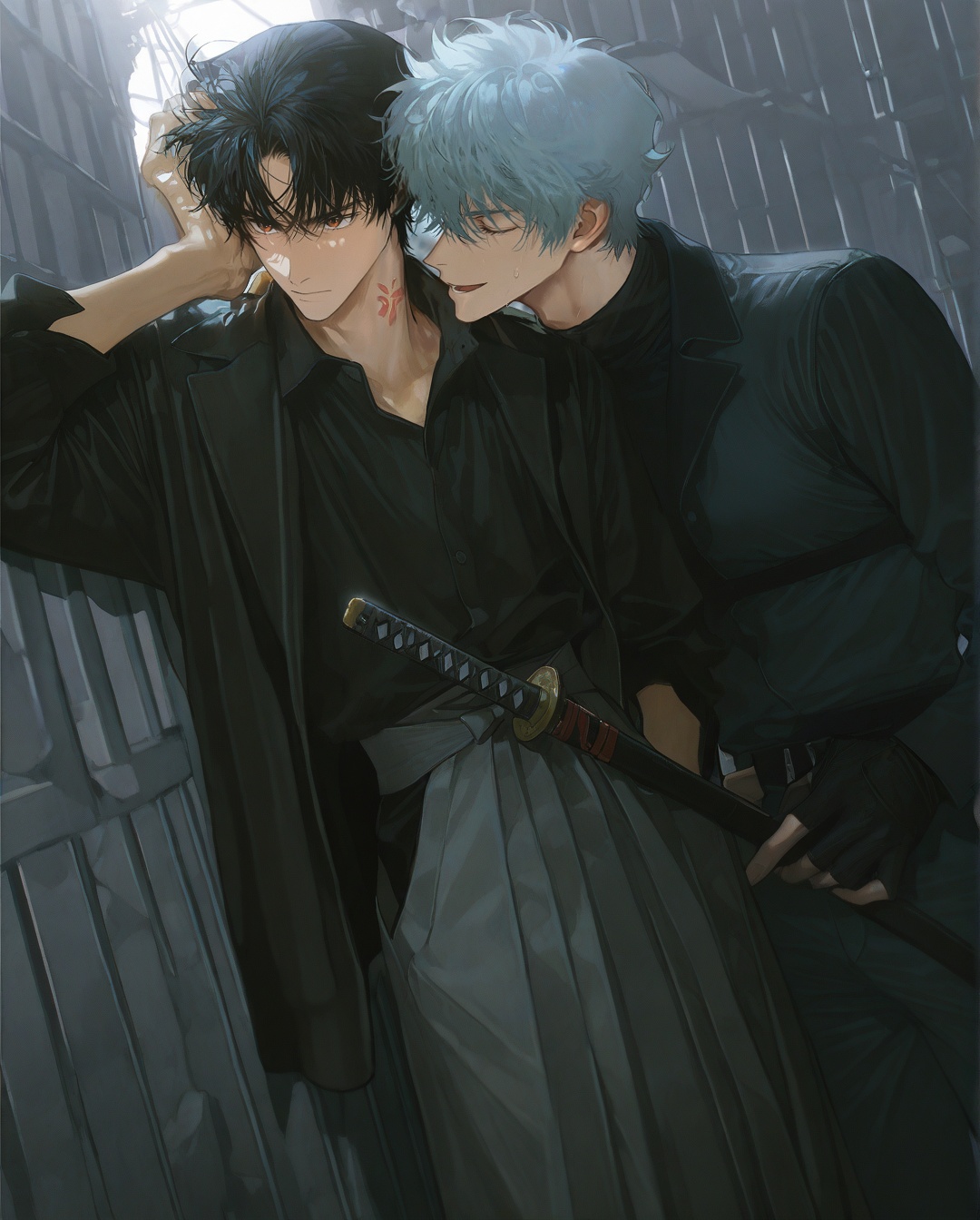 sakata_gintoki,  multiple_boys,  2boys on Tensor.Art