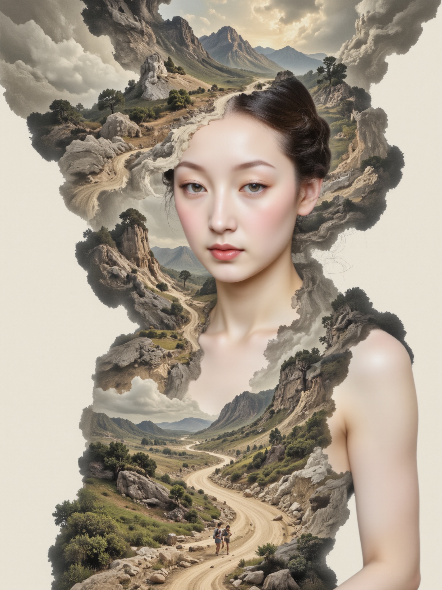 (inner child),  surreal,  simple background on Tensor.Art