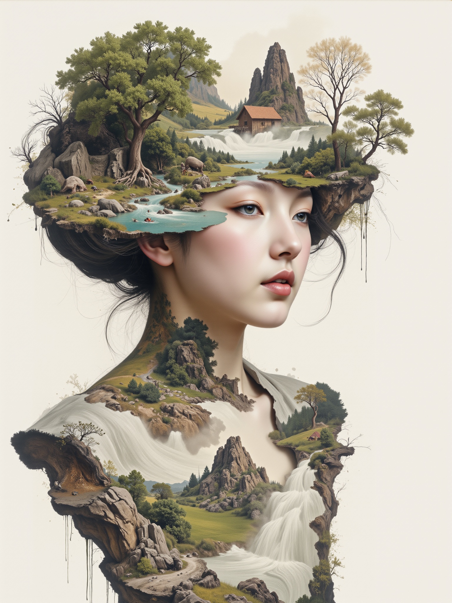 (inner child),  surreal,  simple background on Tensor.Art